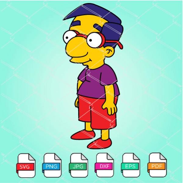 Milhouse Van Houten SVG -The Simpsons SVG- Simpsons SVG Newmody