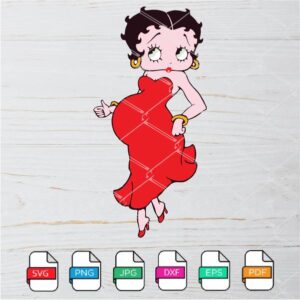 Betty Boop SVG -Betty Boop Pregnant SVG Newmody