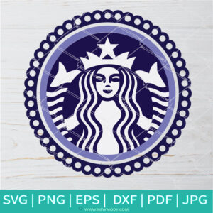 Circle Frame Strabucks SVG - Circle Monogram SVG - Frame SVG - Newmody