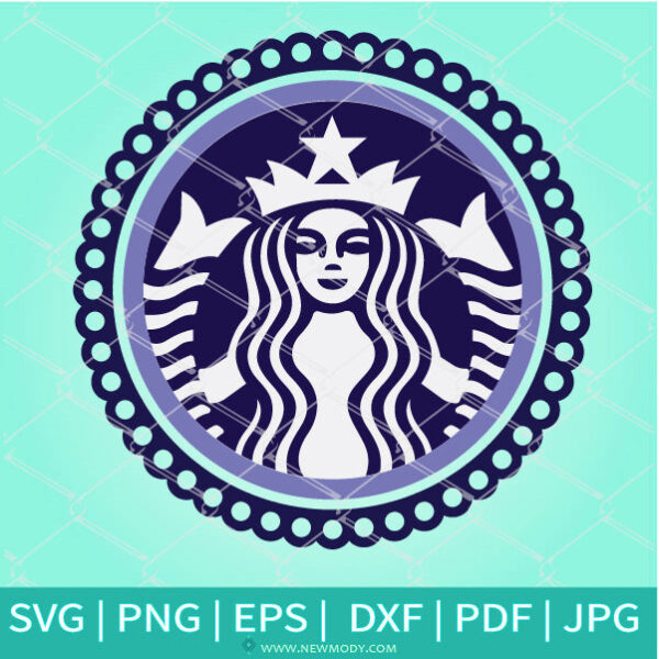 Circle Frame Strabucks SVG - Circle Monogram SVG - Frame SVG - Newmody