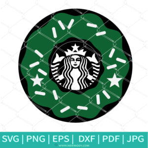 Donut SVG - Starckbucks SVG -  Strabucks Donut Monogram SVG - Frame SVG - Newmody