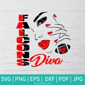 Falcons Football SVG -  Cheer Svg- School spirit Football Sister SVG - Newmody
