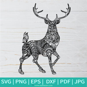 Coloring Mandala Deer SVG - Deer  SVG -Mandala SVG - Newmody