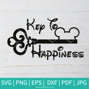 Key to Hapiness SVG - Mickey Mouss Svg - Newmody