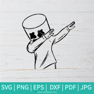 Marshmello SVG - marshmellow face Svg -  marshmello dabbing Svg - Newmody