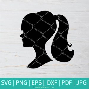 Beautiful Woman Head SVG - Hair Svg Cut File - Beautiful Woman SVG - Newmody