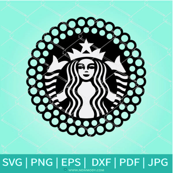Circle Frame Strabucks SVG - Monogram SVG - Frame SVG - Newmody
