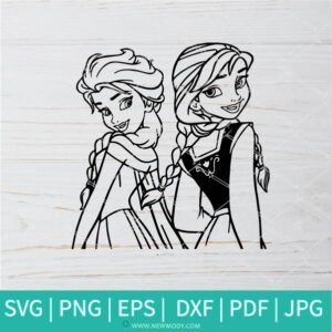 Elsa and Anna SVG - Disney Princess Elsa and Anna SVG - Newmody