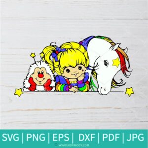 Rainbow Girl SVG - Rainbow Brite  SVG - Rainbow SVG -  Girl Birthday  SVG -  LGBT Rainbow Girl SVG - Newmody