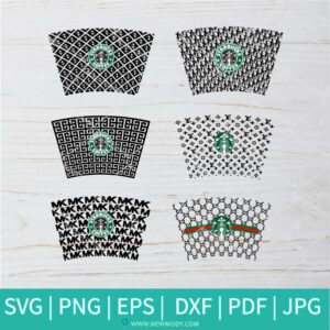 Starbucks Fashion Wrap Bundle SVG - Starbucks SVG - Fashion Monogram SVG - Fashion SVG - Newmody