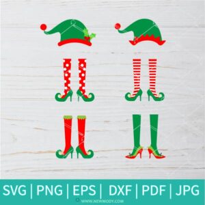 Christmas Elf Bundle SVG - Christmas Elf SVG - Elf SVG -  Elf Shoes SVG - Newmody