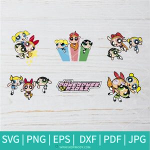 Powerpuff girls  Bundle SVG -  Powerpuff girls SVG - Girls  SVG -  PowerPuff characters SVG - Newmody