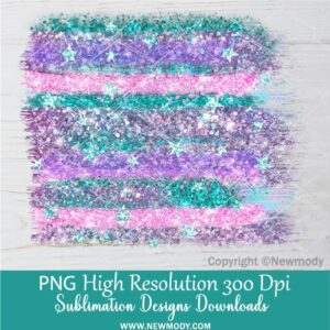 Stars Unicorn Brush Strokes Background PNG - Pastel Rainbow Background PNG - Newmody