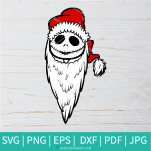 Nightmare Before Christmas Santa Jack Skellington Svg - Scary Santa Svg - Newmody