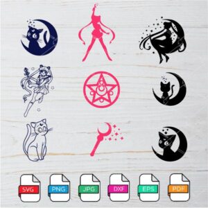 Sailor Moon SVG Bundle - Sailor Moon Clipart Bundle Newmody