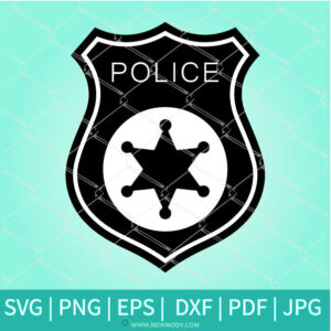 Police Badge SVG - Police Badge PNG- Police Badge Vector - Newmody