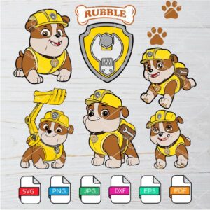 Rubble Paw Patrol SVG Bundle Newmody