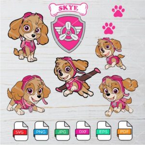 Skye Paw Patrol SVG Bundle Newmody