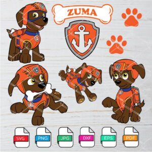 Zuma Paw Patrol SVG Bundle Newmody