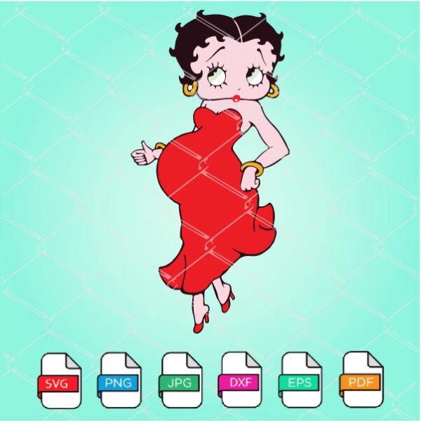 Betty Boop SVG -Betty Boop Pregnant SVG Newmody