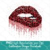 Glitter Dripping Cheetah Print Lips Sublimation PNG Bundle - Newmody