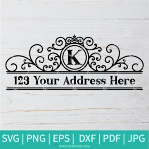 Mailbox Svg - Mailbox Monogram Svg - Custom Mailbox Decal Svg - Newmody