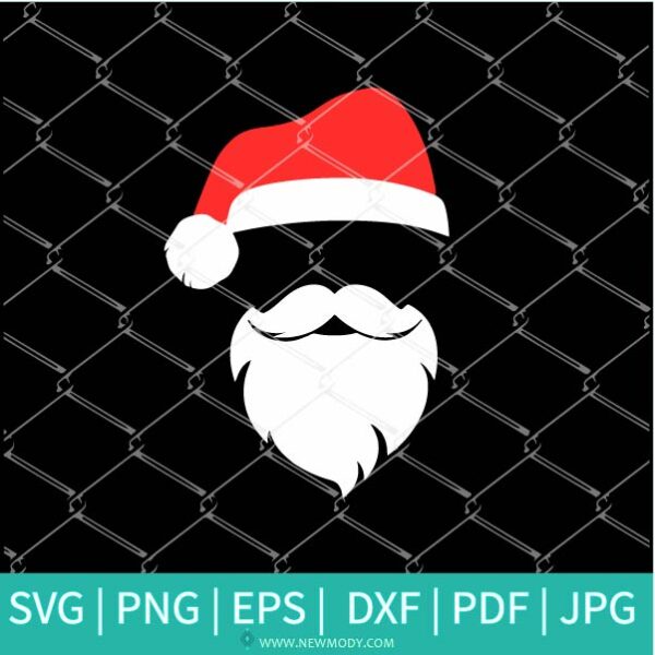 Santa SVG - Halloween SVG - Christmas SVG - Santa Face SVG - Newmody