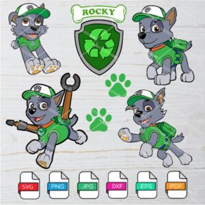 Rocky Paw Patrol SVG Bundle Newmody