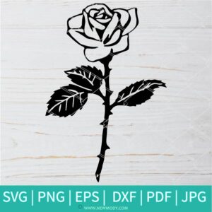 Rose SVG , Clipart PNG - Flower SVG - SVG Cut Files for Cricut and silhouette