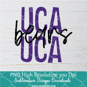 UCA Bears PNG For Sublimation , UCA PNG ,Bears PNG