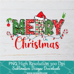 Merry Christmas Grinch PNG ,Grinchmas Sublimation & DTF T-Shirt Design Digital Download