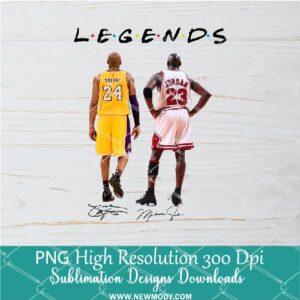 Legends Jordan Bryant PNG For Sublimation, Basketball PNG