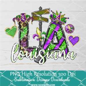 Mardi Gras Loisana Png, Mardi Gras Png For Sublimation & DTF T-Shirt Design Digital Download