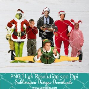 Christmas Movie Friends Png, Christmas Png Dtf and Sublimation shirt design Digital download