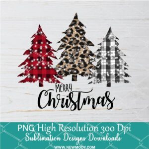 Merry Christmas Lights Png, Funny Leopard Tree's Sublimation & DTF T-Shirt Design Digital Download