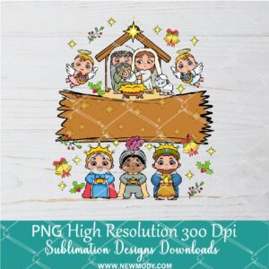 Christmas True Story Nativity Scene Custom Name Png, Christmas Png Dtf and Sublimation shirt design Digital download