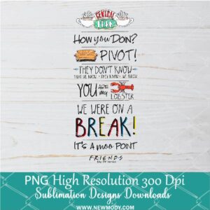 Central Perk Friends PNG For Sublimation