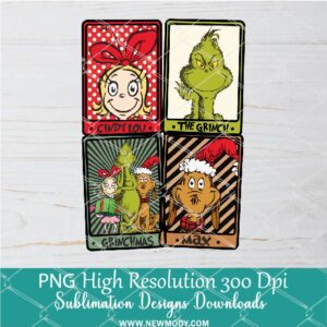 grınch tarot PNG For Sublimation, grınch PNG, Christmas PNG