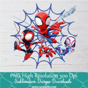 Spidey and His Amazing Friends Png, Spider Man Png Dtf and Sublimation shirt design Digital download