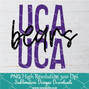 UCA Bears Png For Sublimation & DTF T-Shirt Design Digital Download