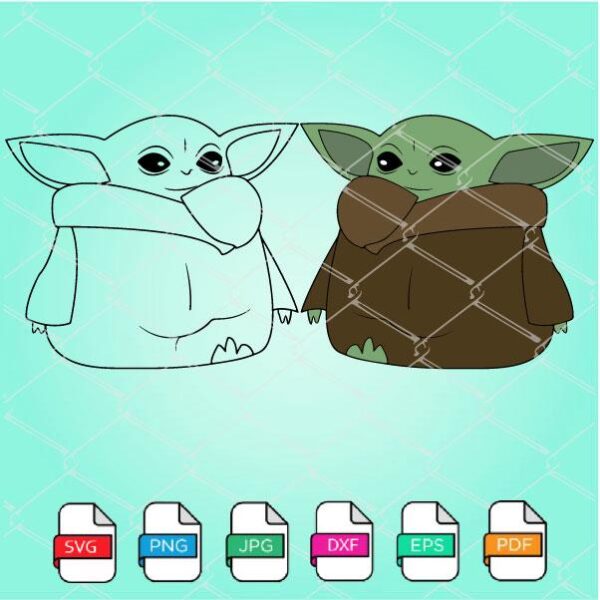 Baby Yoda SVG Cut Files Newmody