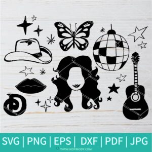 Dolly Doobles SVG-PNG - Disney SVG - Cartoon SVG - ublimation Clipart Cut Files for Cricut and silhouette