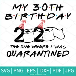 My 30th Birthday 2020 The One Where I was Quarantined SVG - Birthday Quarantine Svg - Newmody