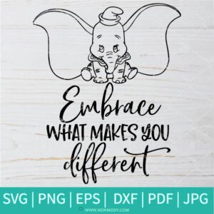 Embrace What Makes You Different SVG-PNG - Embrace SVG - Halloween SVG - SVG Cut File For Cricut and Silhouett