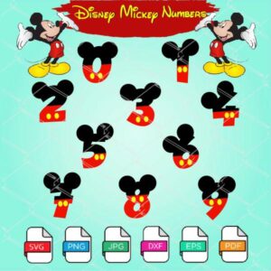 Birthday Mickey Numbers SVG - Birthday Boy SVG Newmody