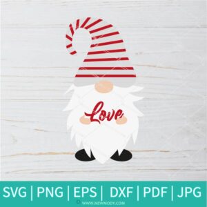 Loving Gnome SVG - Valentine Gnome SVG - Gnome Valentine's Day  SVG - Valentines Hearts SVG - Love SVG - Newmody