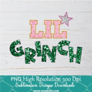 Lil Grinch PNG For Sublimation