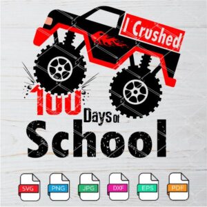 I Crushed 100 Days Of School SVG Newmody