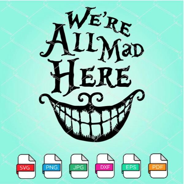 Cheshire Cat SVG -  Alice in Wonderland SVG Newmody