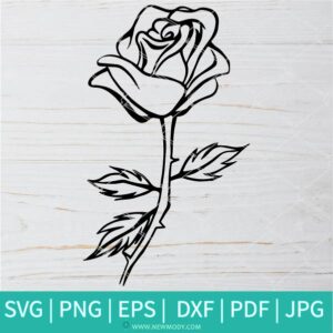 Rose SVG-PNG - Flower SVG - SVG Cut Files for Cricut and silhouette